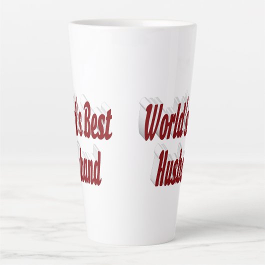 Echtgenoot met bordeaux tekst latte mok (Voorkant)