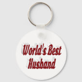 Echtgenoot met bordeaux tekst sleutelhanger (Voorkant)