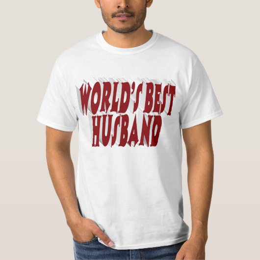 Echtgenoot met bordeaux tekst t-shirt (Voorkant)