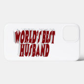 Echtgenoot met bordeauxrode tekst Case-Mate iPhone case (Achterkant (horizontaal))