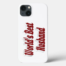 Echtgenoot met bordeauxrode tekst iPhone hoes