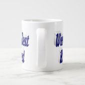 Echtgenoot met donkerblauwe halve tekstgigantische grote koffiekop (Achterkant)