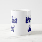 Echtgenoot met donkerblauwe halve tekstgigantische grote koffiekop (Voorkant)