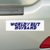 Echtgenoot met donkerblauwe tekst bumpersticker (Op auto)