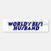 Echtgenoot met donkerblauwe tekst bumpersticker (Voorkant)