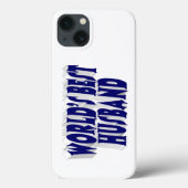 Echtgenoot met donkerblauwe tekst Case-Mate iPhone case (Achterkant)