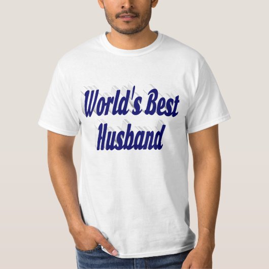 Echtgenoot met donkerblauwe tekst T-Shirt (Voorkant)