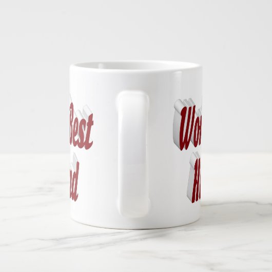 Echtgenoot met een ongerepte halve tekst mok (Achterkant)