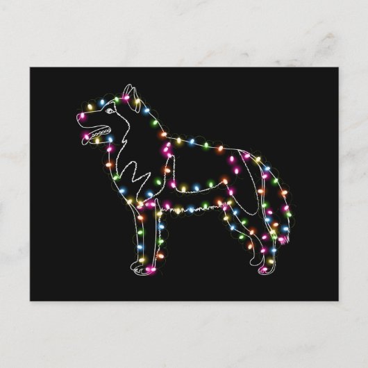 Echtgenoot met kerst lichte esky met vrolijk kerst briefkaart (Voorkant)