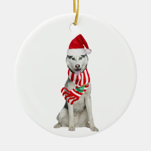 Echtgenoot met Petten kerst Keramisch Ornament (Voorkant)