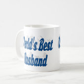 Echtgenoot met zee blauw half tekst koffiemok (Voorkant links)