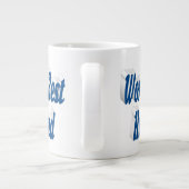 Echtgenoot met zee blauwe halve tekstgigantische k grote koffiekop (Achterkant)