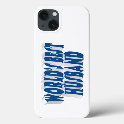 Echtgenoot met zee-blauwe tekst Case-Mate iPhone case (Achterkant)
