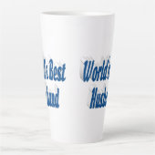 Echtgenoot met zee blauwe tekst latte mok (Voorkant)