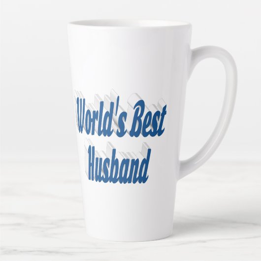 Echtgenoot met zee blauwe tekst latte mok (Rechts)