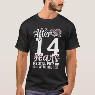 Echtgenoot na 14 jaar vrouw na huwelijk zet ze nog t-shirt