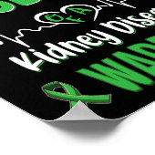 Echtgenoot Nierziekte Warrior Awareness Lint GR Poster (Hoek)
