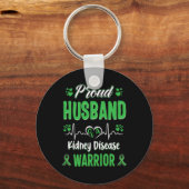 Echtgenoot Nierziekte Warrior Awareness Lint GR Sleutelhanger (Voorkant)