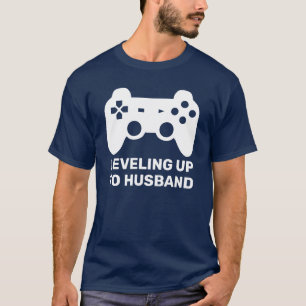 Echtgenoot Niveau   Grappige Trouwdag Gamer T-shirt