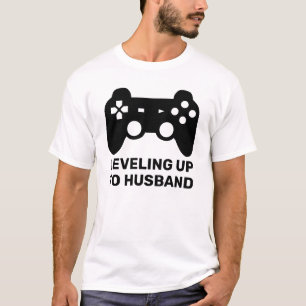 Echtgenoot niveau Grappige trouwerij gamer T-shirt