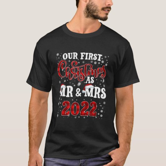 Echtgenoot Onze Eerste Als Mijnheer Mevrouw 2022 T-shirt (Voorkant)