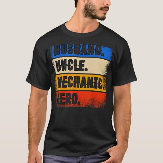 Echtgenoot Oom Monteur Held Vaderdag Monteur T-shirt (Voorkant)