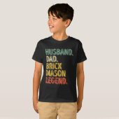 Echtgenoot Pa Brick Mason Legend Funny Vaderdag T-shirt (Voorkant volledig)