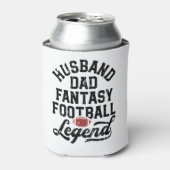 Echtgenoot Pa Fantasy Football Legend Shirt voor H Blikjeskoeler (Blikje Voorkant)