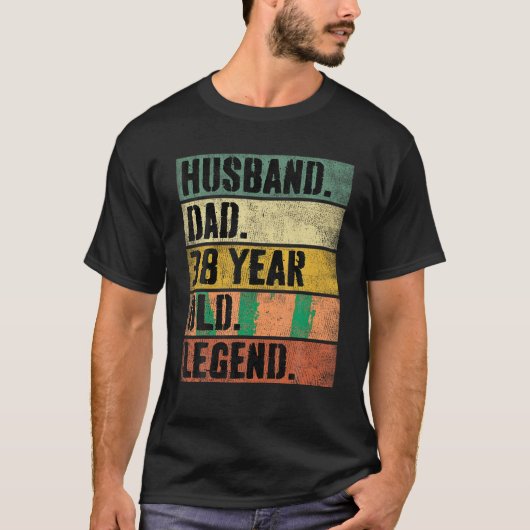 Echtgenoot Pap 38 Jaar Oud Legende 38e Verjaardag T-shirt (Voorkant)