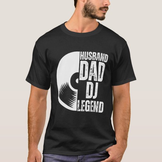 Echtgenoot Pap DJ Legend 1 T-shirt (Voorkant)