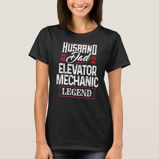 Echtgenoot Pap Elevator Mechanic Legend Technicus  T-shirt (Voorkant)