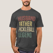 Echtgenoot Pap Pickleball Legend | Retro Picklebal T-shirt (Voorkant)