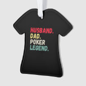 Echtgenoot pap poker legende  kaarten Kerstmis O Ornament (voorkant)