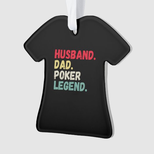 Echtgenoot pap poker legende  kaarten Kerstmis O Ornament (voorkant)