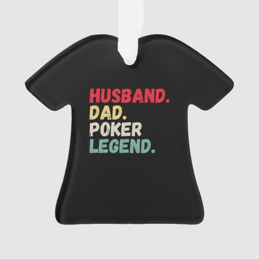 Echtgenoot pap poker legende  kaarten Kerstmis O Ornament (voorkant)