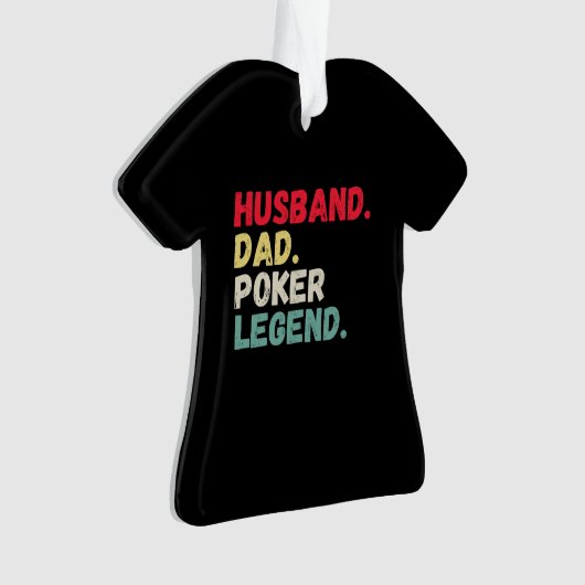 Echtgenoot pap poker legende  kaarten Kerstmis O Ornament (voorkant)