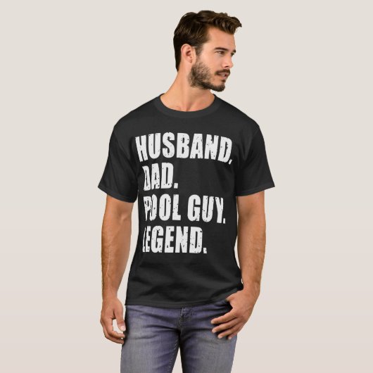 Echtgenoot Pap Pool Guy Legend Mannen 1 T-shirt (Voorkant volledig)