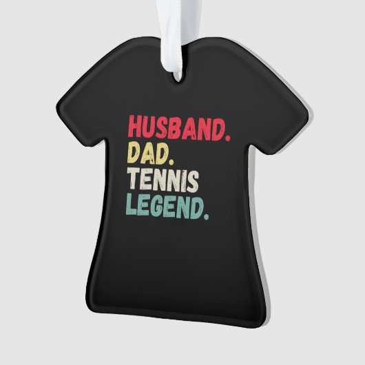 Echtgenoot pap tennis legende  kerstkaarten ornament (voorkant)