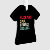 Echtgenoot pap tennis legende  kerstkaarten ornament (voorkant)