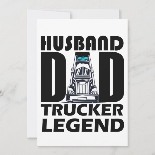 Echtgenoot Pap Trucker Legende Voor Pap, Pap Gift Kaart (Voorkant)