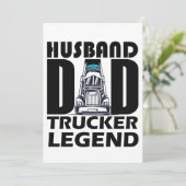 Echtgenoot Pap Trucker Legende Voor Pap, Pap Gift Kaart (Staand voorkant)