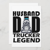 Echtgenoot Pap Trucker Legende Voor Pap, Pap Gift Kaart (Voorkant / Achterkant)