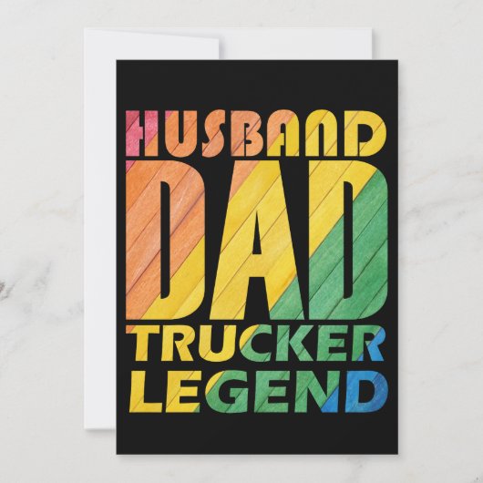 Echtgenoot Pap Trucker Legende Voor Pap, Pap Gift Kaart (Voorkant)