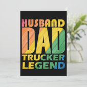 Echtgenoot Pap Trucker Legende Voor Pap, Pap Gift Kaart (Staand voorkant)