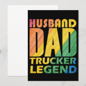 Echtgenoot Pap Trucker Legende Voor Pap, Pap Gift Kaart (Voorkant / Achterkant)