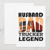 Echtgenoot Pap Trucker Legende Voor Pap, Papa Gift Kaart (Voorkant / Achterkant)