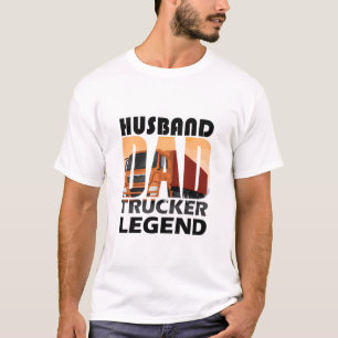 Echtgenoot Pap Trucker Legende Voor Pap, Papa Gift T-shirt
