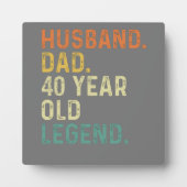 Echtgenoot papa 40 jaar oude legende 40ste verjaar fotoplaat (Voorkant)
