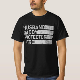 Echtgenoot Papa Beschermer Held Cool Vader Papa  T-shirt