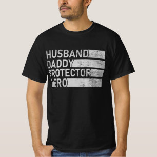 Echtgenoot Papa Beschermer Held Cool Vader Papa  T-shirt